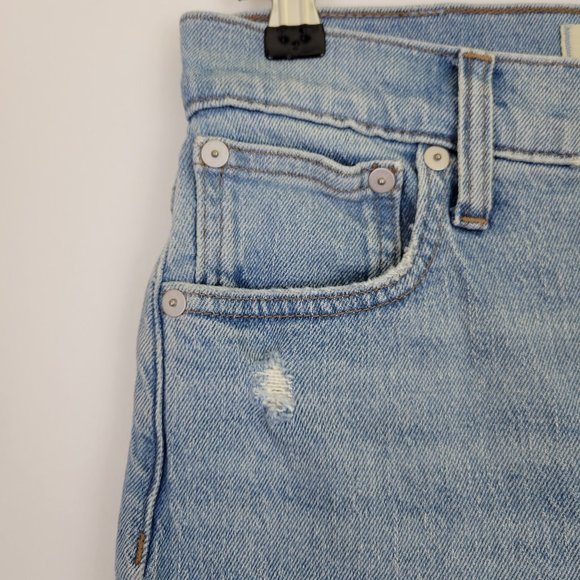 Madewell Perfect Vintage High Rise Crop Raw Hem Jean, Coney Destroyed - Picture 5 of 15